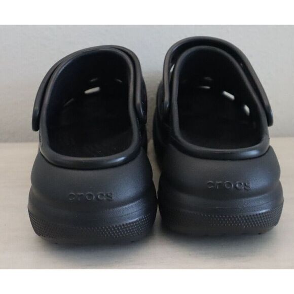 Crocs 207521 Unisex Women's Sz 9 Men's Sz 7 Black Classic Crush Platform Clogs - Picture 8 of 8
